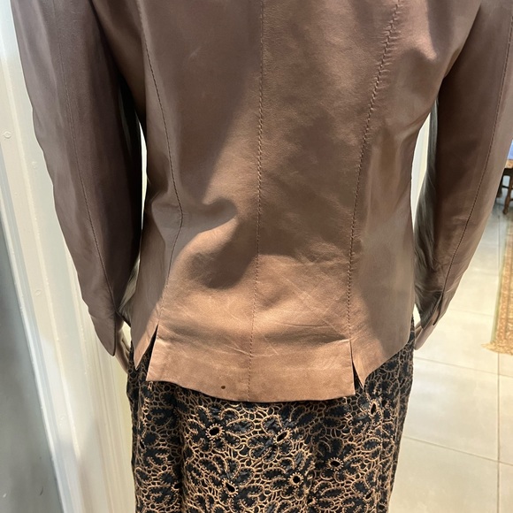 BROWN NAPPA LEATHER JACKET - Picture 9 of 12